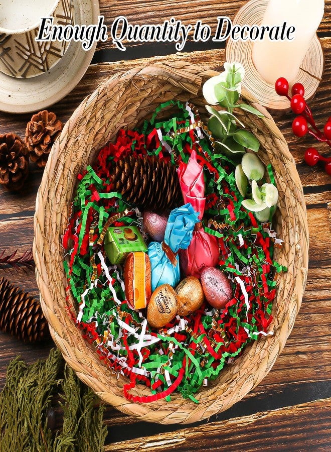 GlyinnHe Christmas Crinkle Cut Paper Shred 300g/10.6oz - Red, Green, Gold Raffia Confetti Filler for Gift Baskets, Boxes, Xmas Party Supply - Image 4